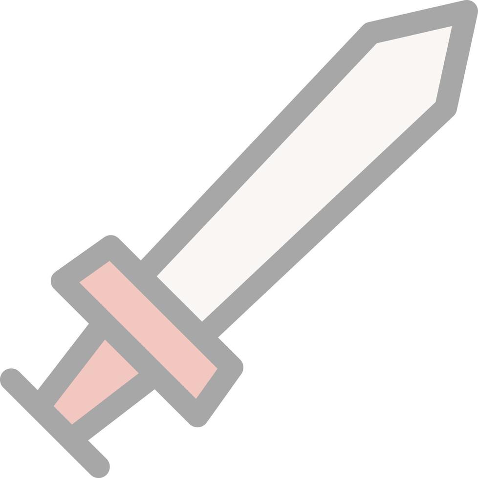 Game Sword Line Vector Icon Design