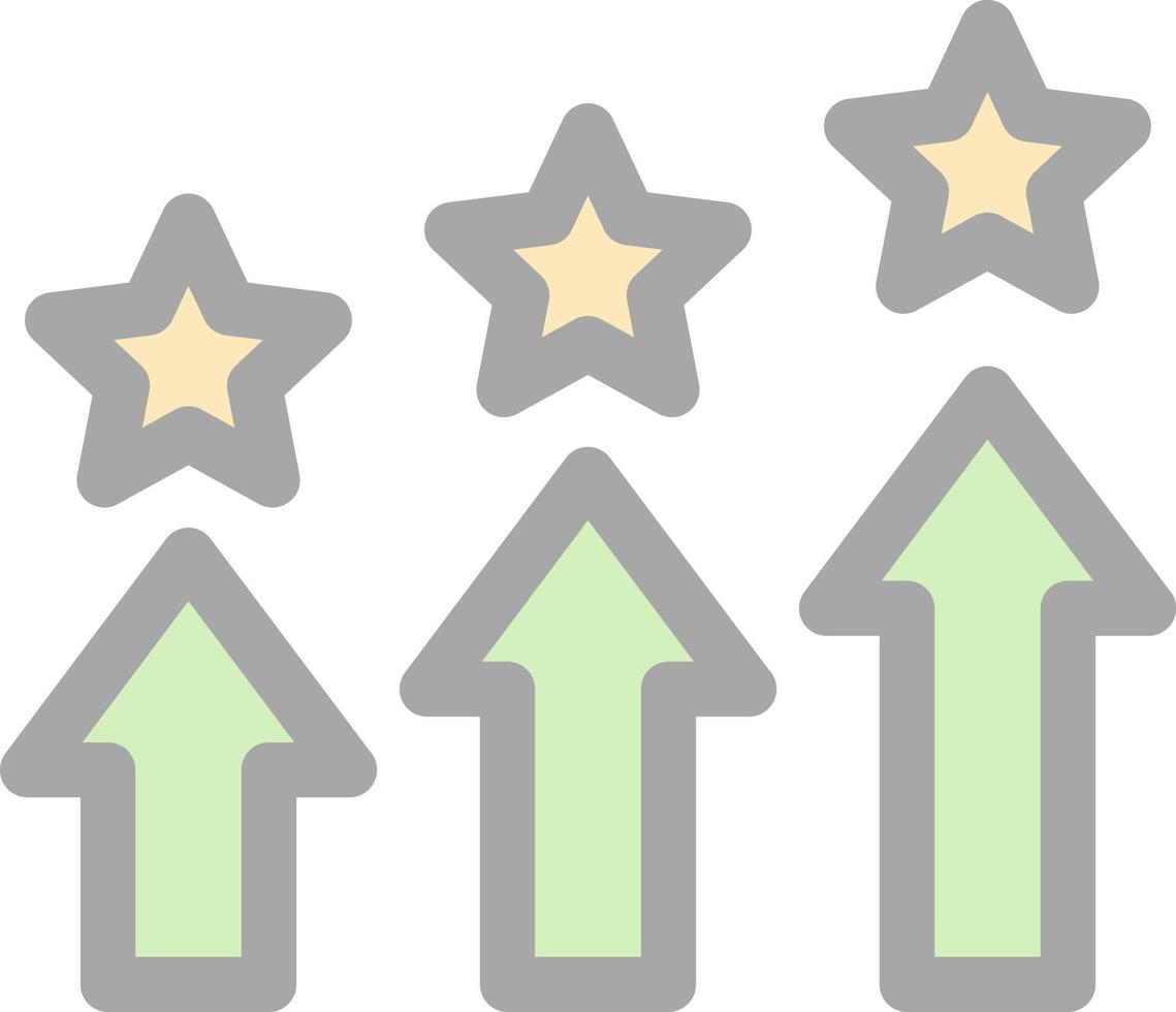 Level Up Line Vector Icon Design