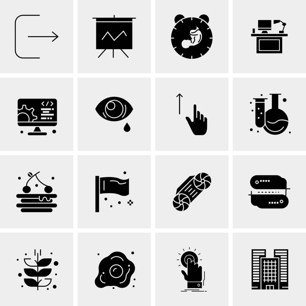 16 Universal Business Icons Vector Creative Icon Illustration to use in web and Mobile Related project