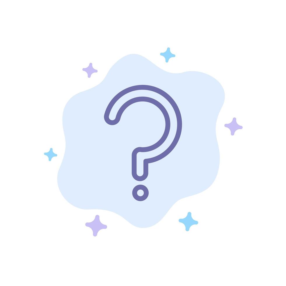 Help Question Question Mark Mark Blue Icon on Abstract Cloud Background vector