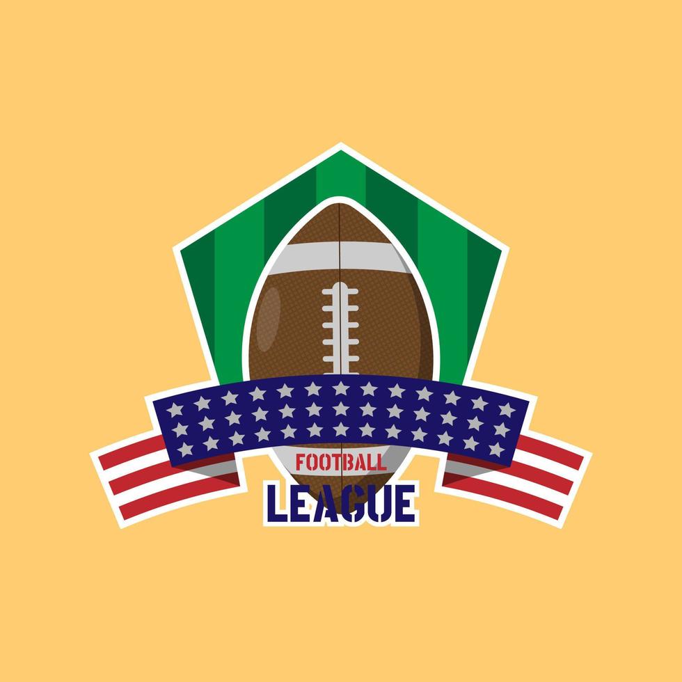 Football league sticker or emblem vector