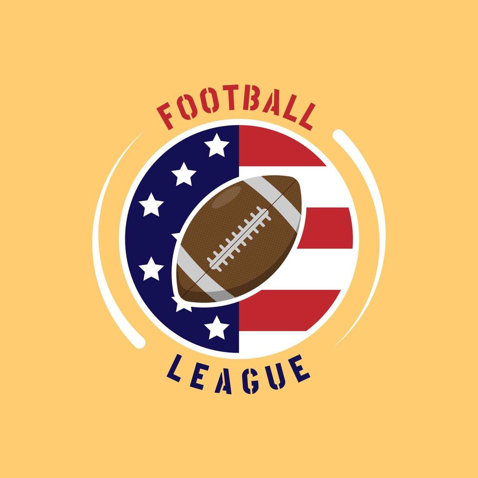 Football league sticker or emblem vector