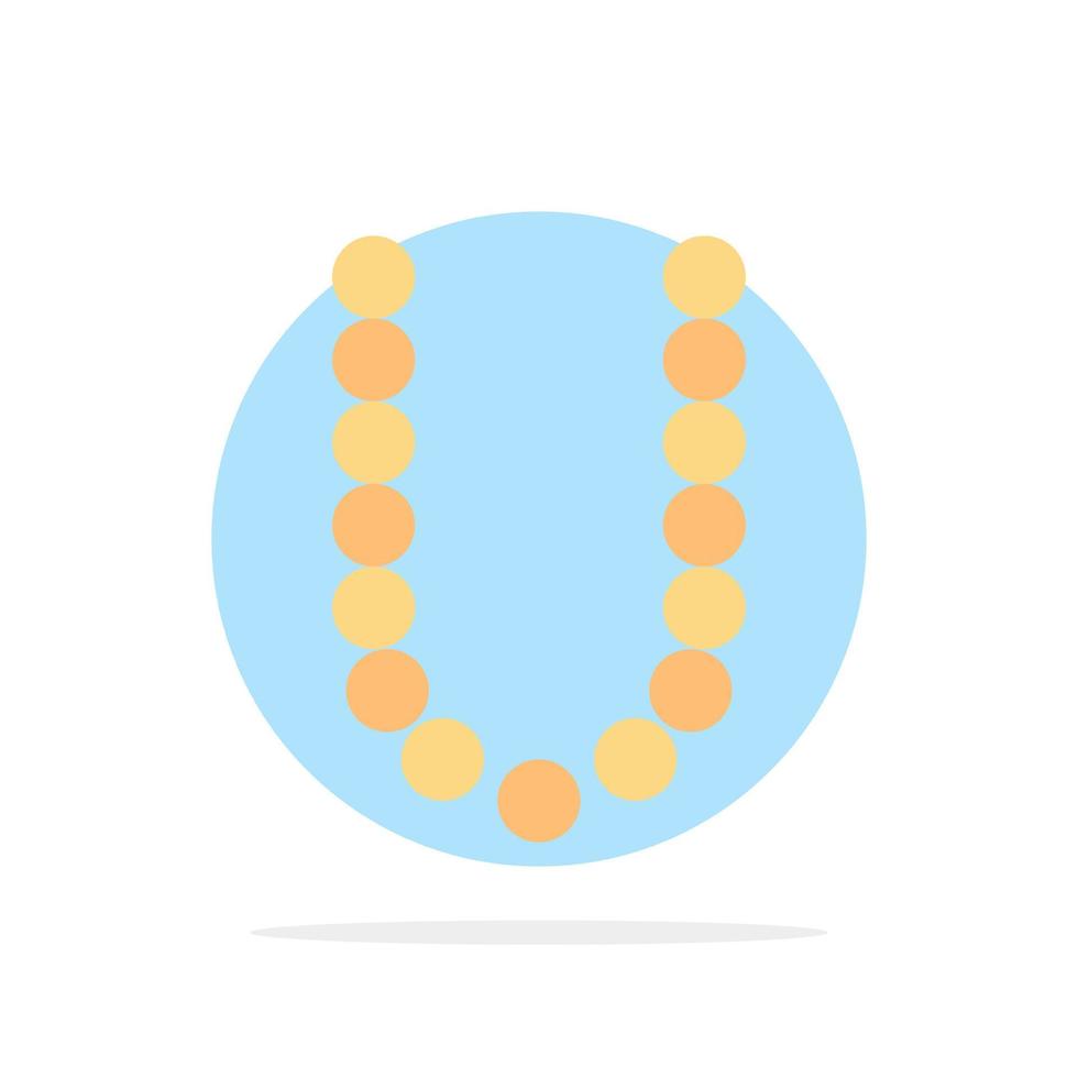 Accessories Beauty Lux Necklets Abstract Circle Background Flat color Icon vector