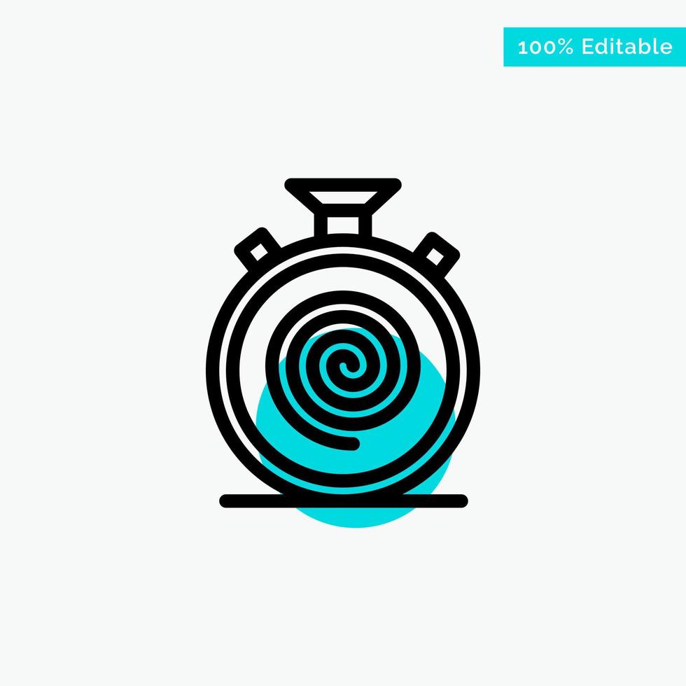 Action Cycle Flow Nonstop Slow turquoise highlight circle point Vector icon