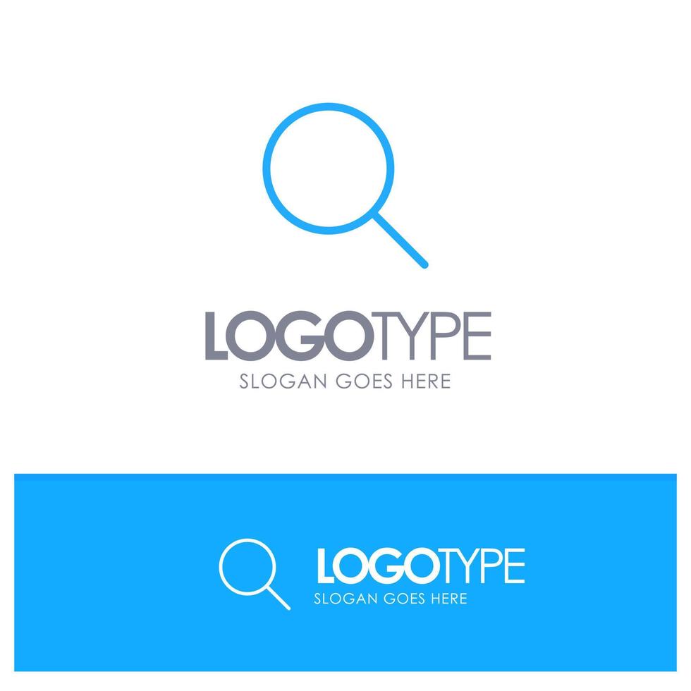 Search Research Basic Ui Blue outLine Logo with place for tagline vector