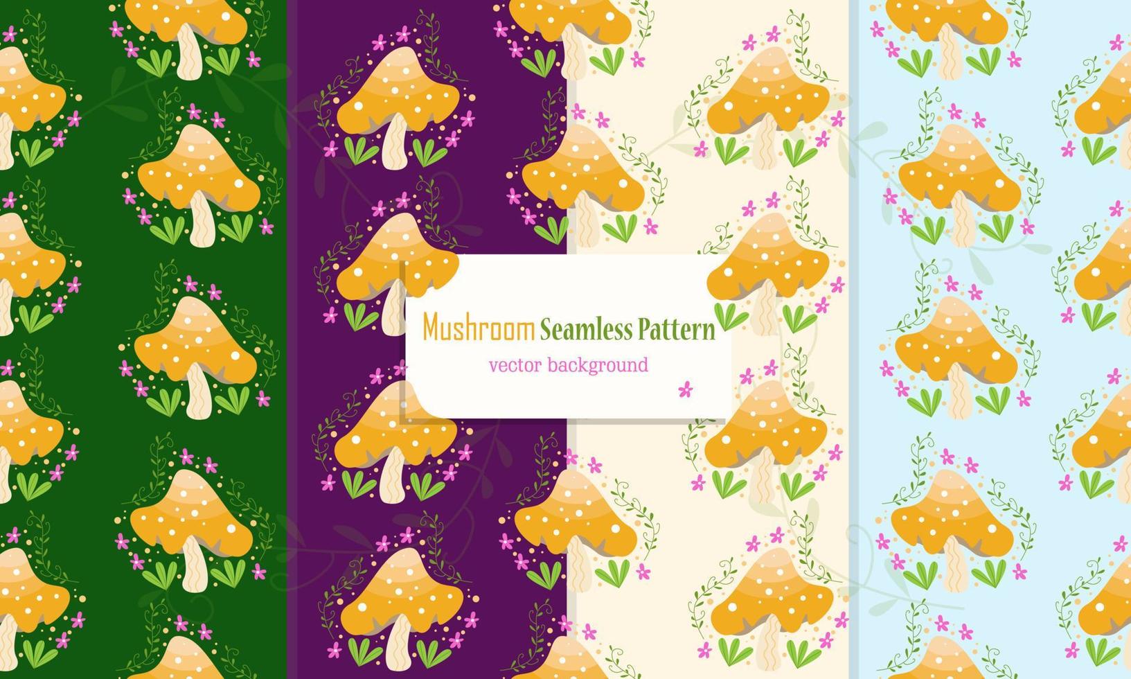 Seamless pattern with Mushroom design vector