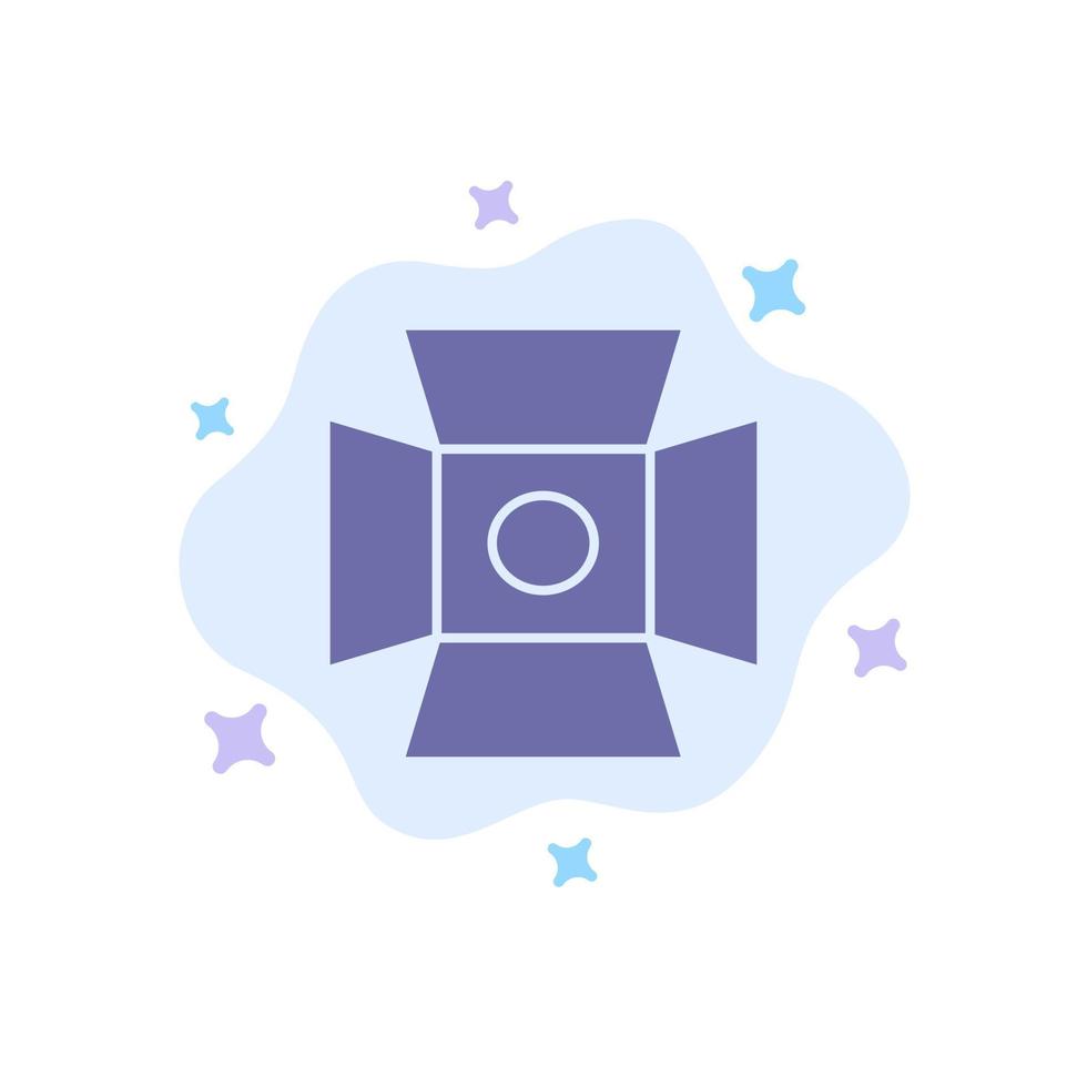 Light Photo Photography Studio Blue Icon on Abstract Cloud Background vector