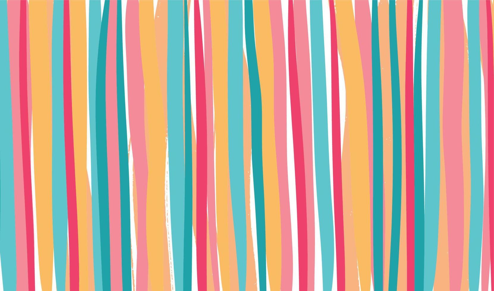Abstract colorfull background with different shapes. Hand drawn Wallpaper of Rainbow colors. Vector Horizontal banner for web