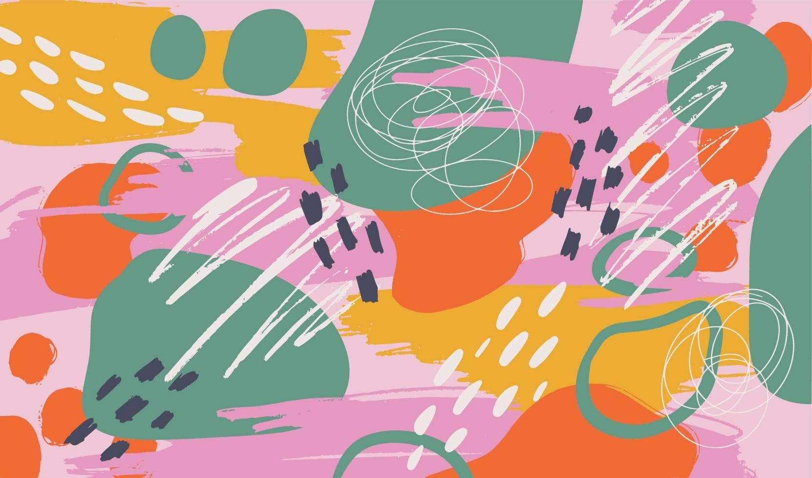 Abstract colorfull background with shapes. Summer Modern Horizontal banner for web vector