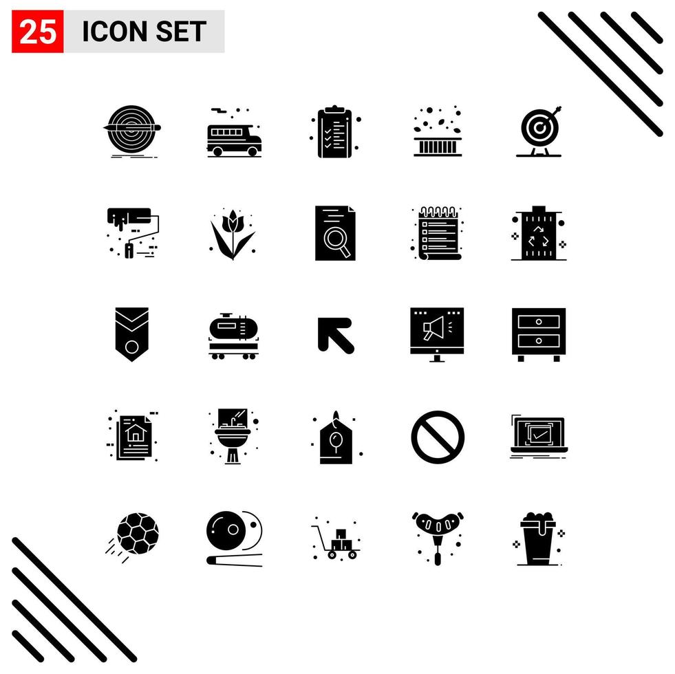 25 Creative Icons Modern Signs and Symbols of target fall business fence area Editable Vector Design Elements