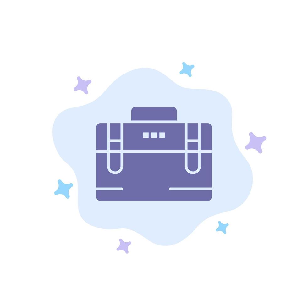 Bag Office Bag Working Motivation Blue Icon on Abstract Cloud Background vector