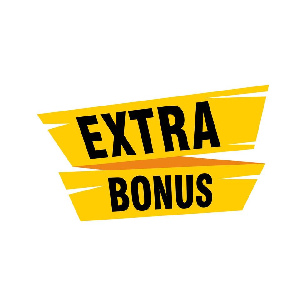 Vector Illustration Red Extra Bonus Label. Modern Web Banner Element
