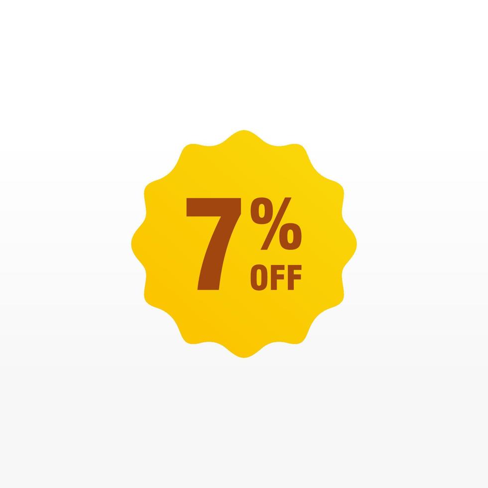7 discount, Sales Vector badges for Labels, , Stickers, Banners, Tags, Web Stickers, New offer. Discount origami sign banner.