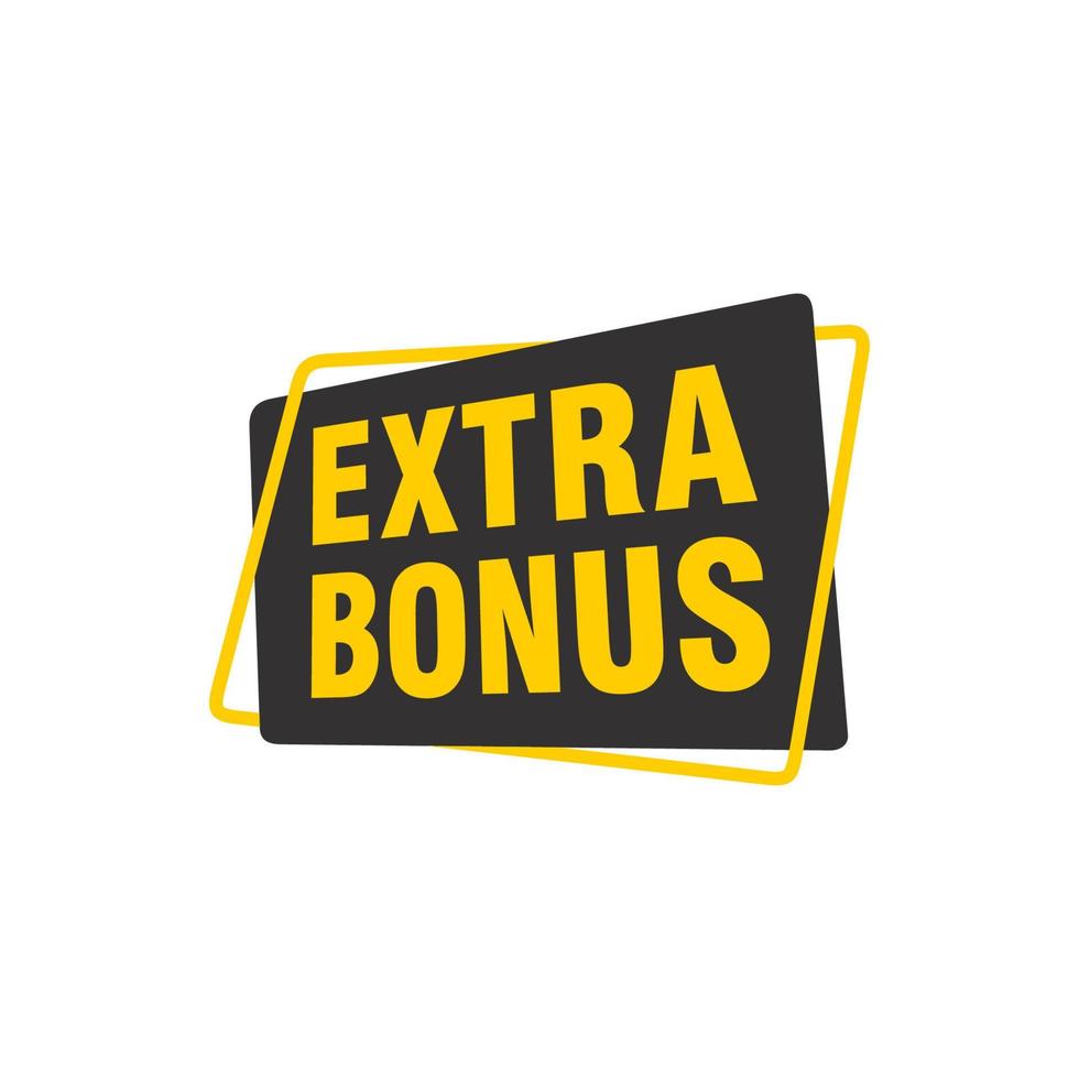 Vector Illustration Red Extra Bonus Label. Modern Web Banner Element