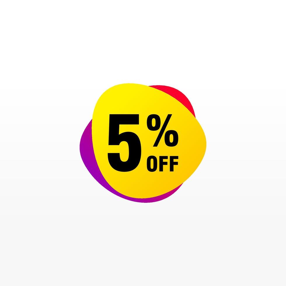 5 discount, Sales Vector badges for Labels, , Stickers, Banners, Tags, Web Stickers, New offer. Discount origami sign banner.