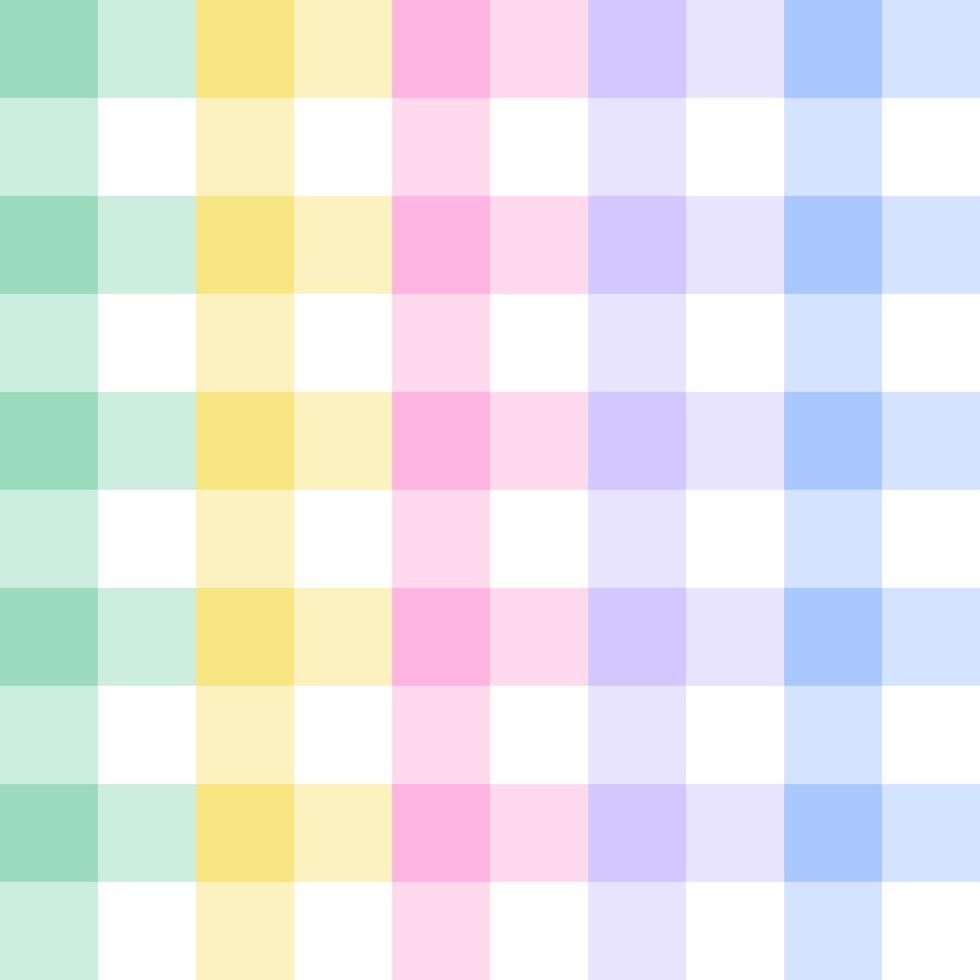 Cute Pastel Square Rainbow Abstract abstract Shape Element Gingham Checkered Tartan Plaid Scott Seamless Pattern Cartoon Vector Illustration Print Background Fashion Fabric Picnic