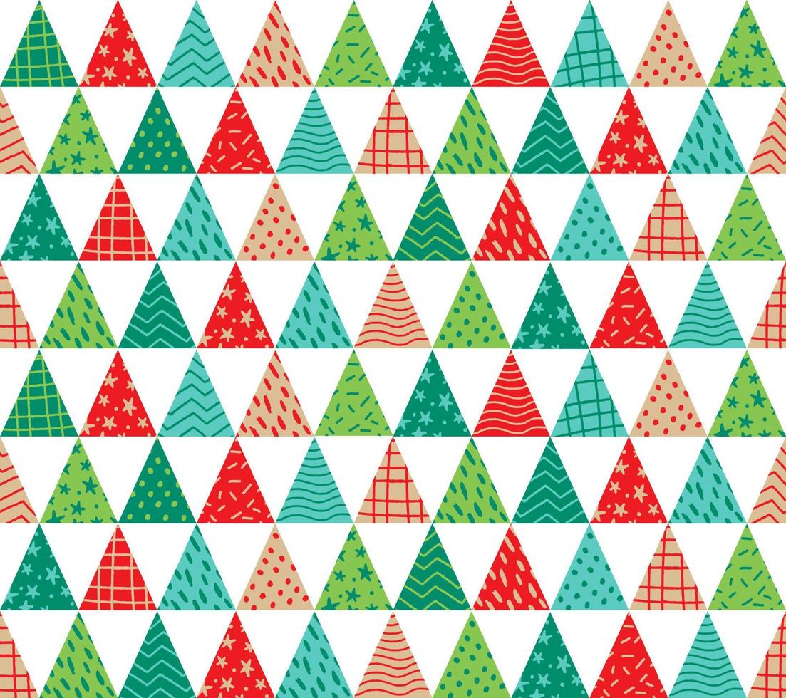 Cute Merry Christmas Red Green Blue Abstract Texture Pine Tree Christmas Tree Element Background Vector Illustration for Fabric Print Wrapping Paper Clothes Decoration Christmas Celebration Festival