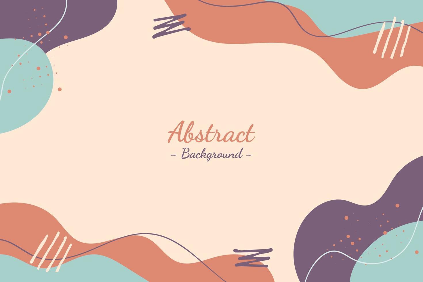 Hand drawn aesthetic abstract doodle background vector