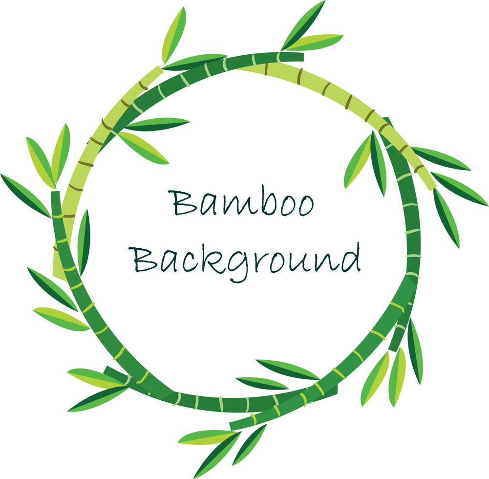 Bamboo tree leaf frame vector