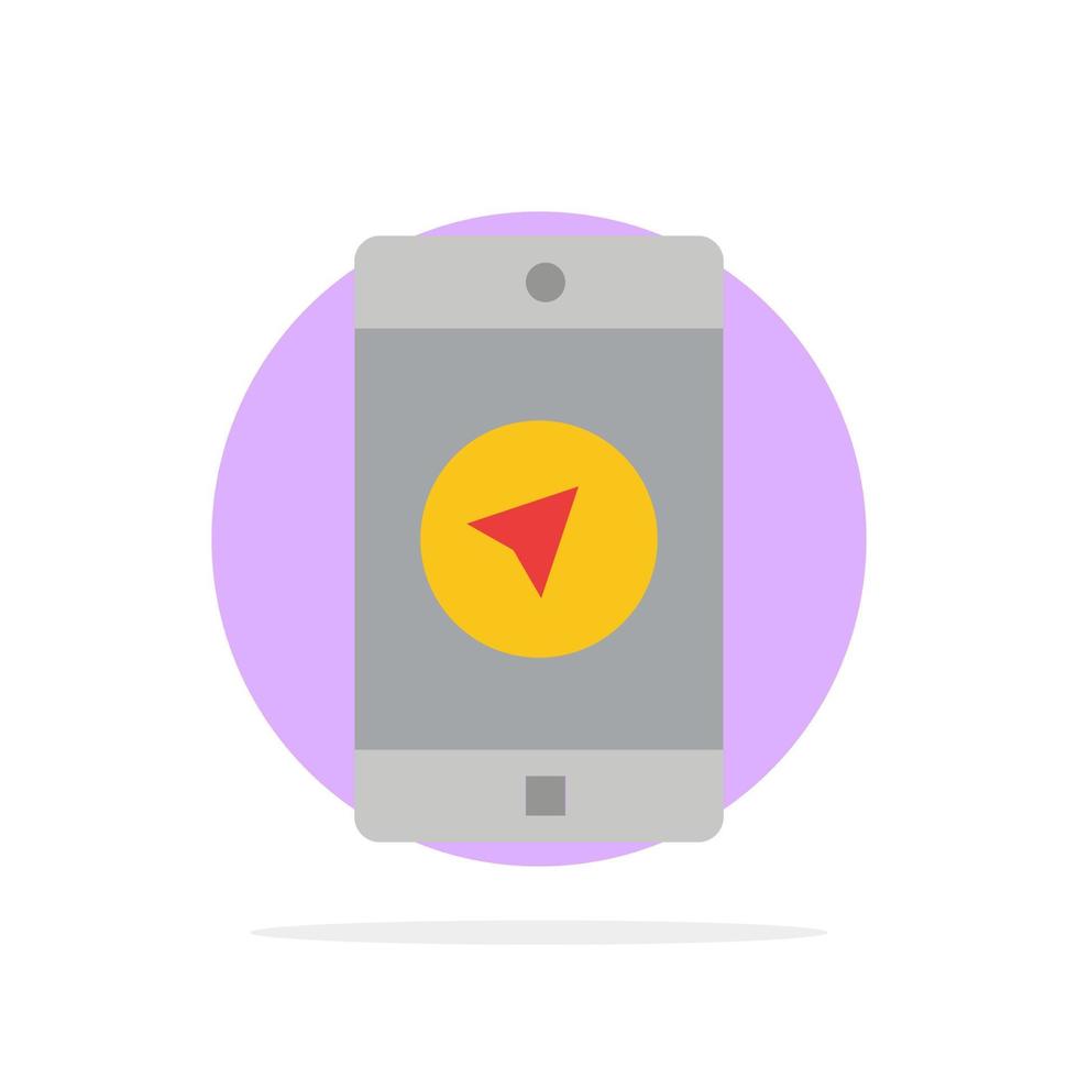 Application Message Mobile Apps poniter Abstract Circle Background Flat color Icon vector