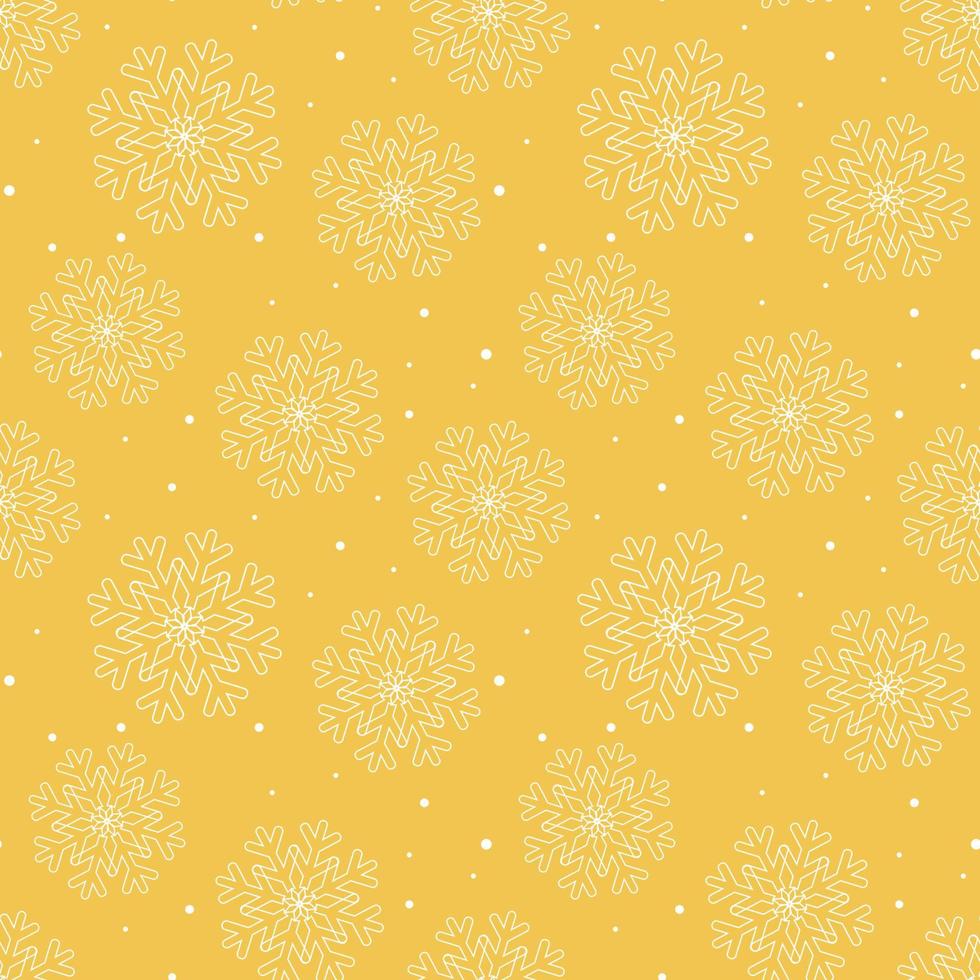Seamless pattern snowflakes. Festive winter background vector