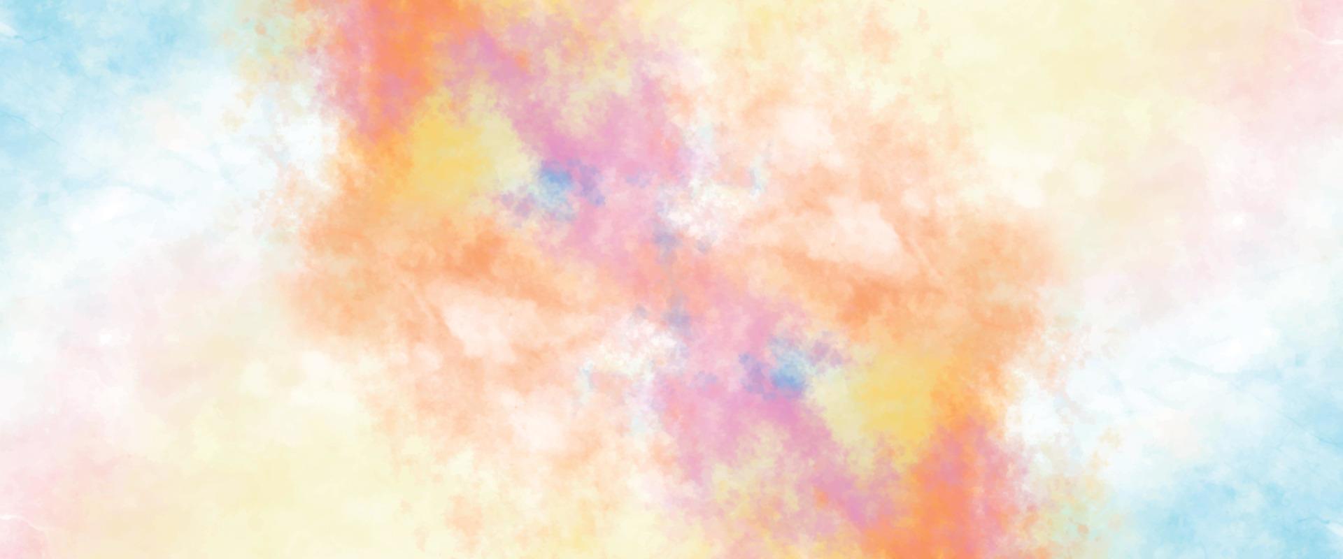 pintura colorida del arte del grunge. efecto de la luz de color caliente de las nubes de la puesta de sol en el fondo del cielo de la puesta de sol. fondo ardiente. diseño abstracto del fondo del grunge de la acuarela. vector