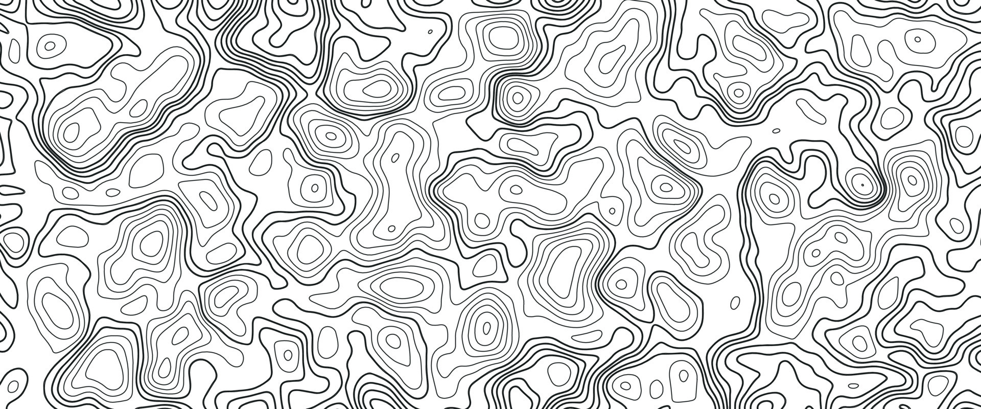 Abstract Blank Detailed Topographic Contour Map Subtle White Vector Background. Geographic