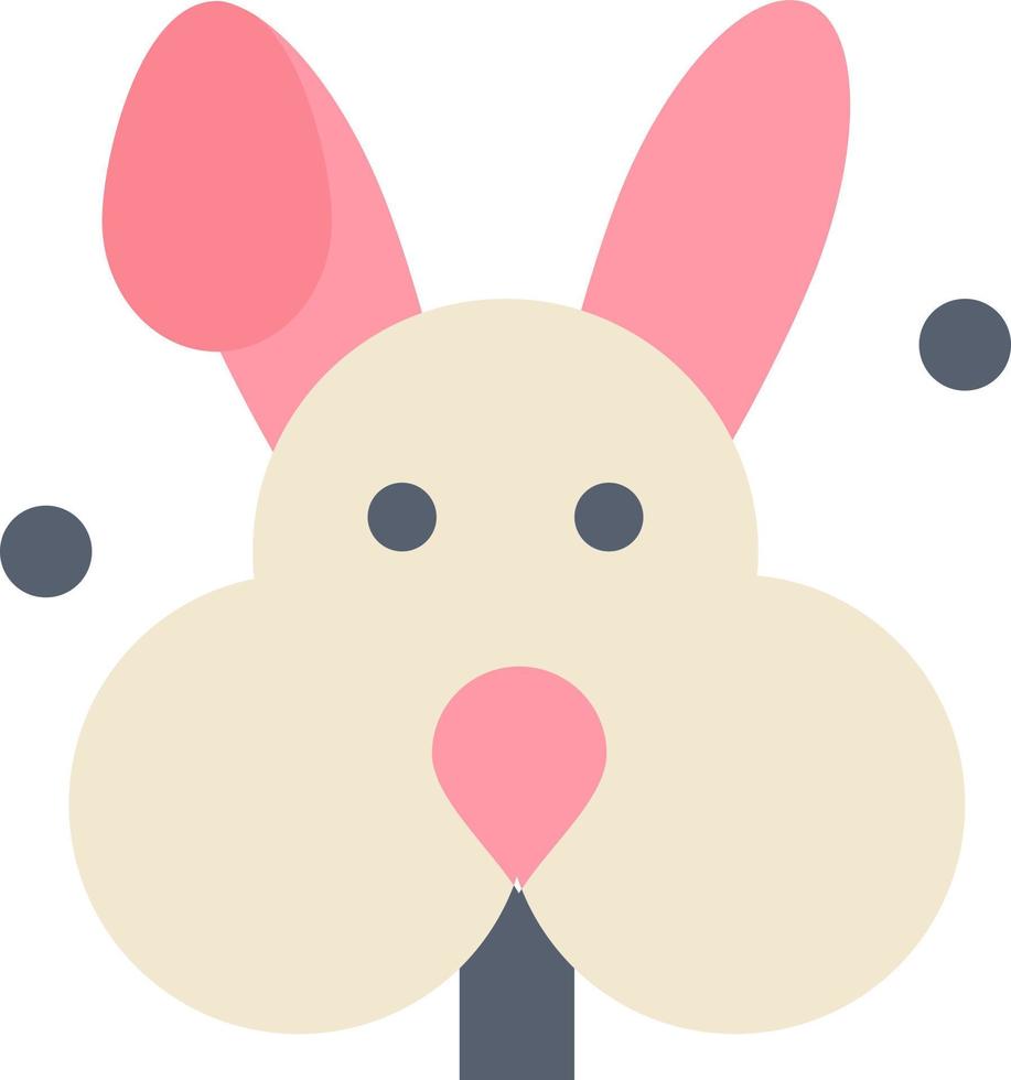 Bunny Easter Rabbit  Flat Color Icon Vector icon banner Template