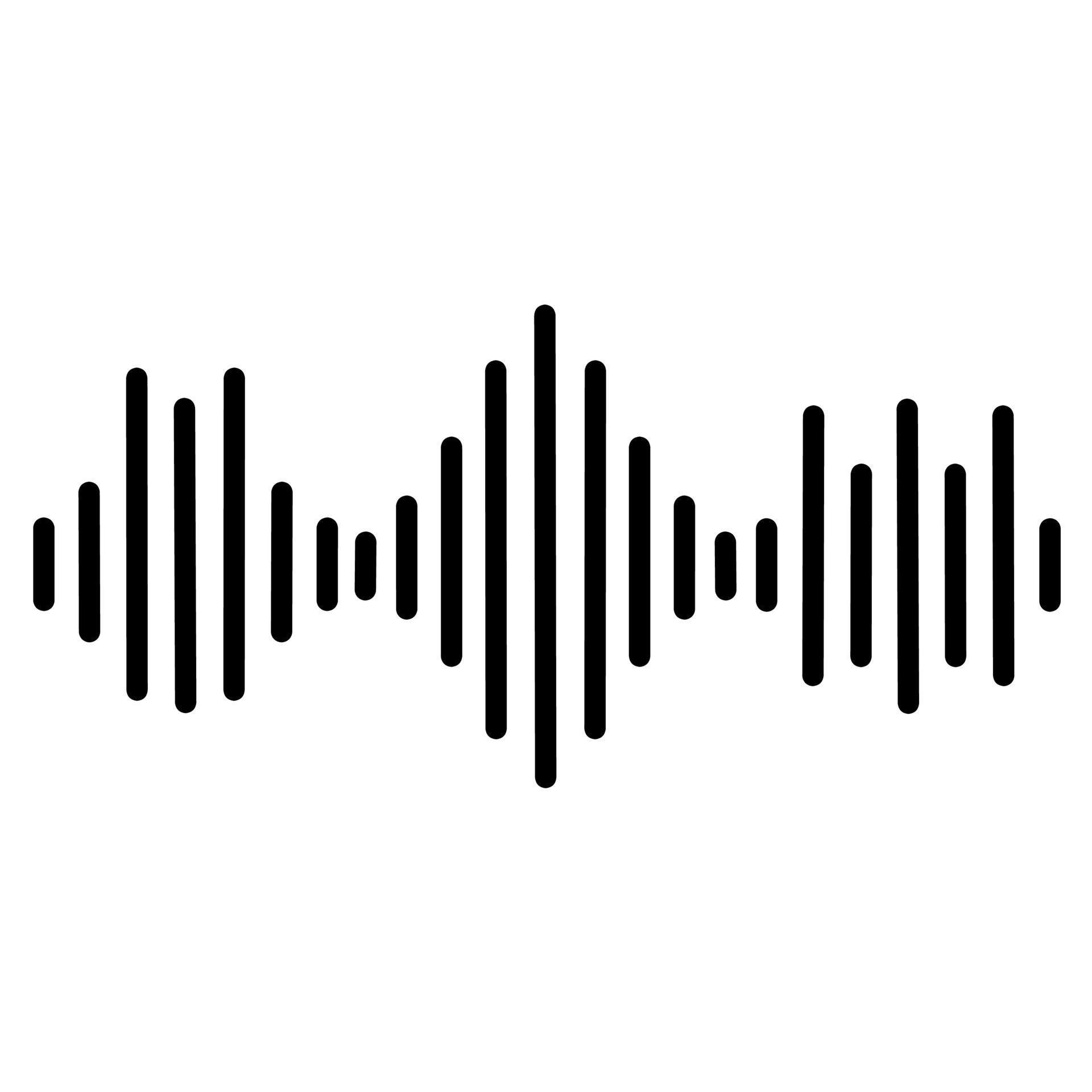 Audio wave icon with sound acoustic wave line on white background ...
