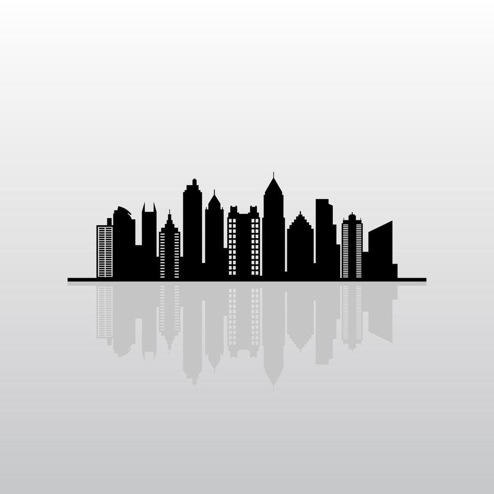 horizonte de atlanta silueta vectorial eps10 vector