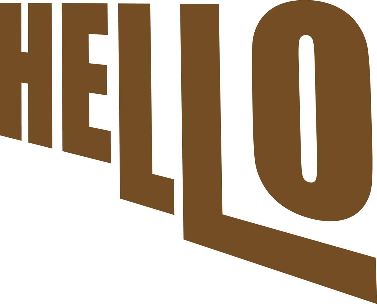 hello typography design vector