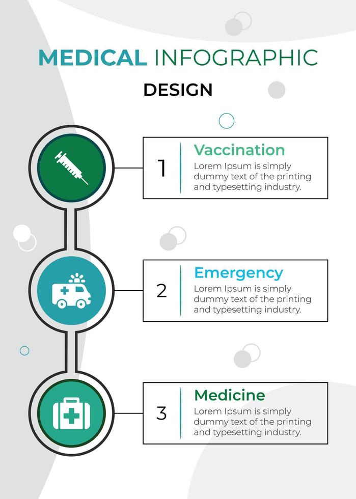 plantilla de diseño infográfico de hospital médico vector