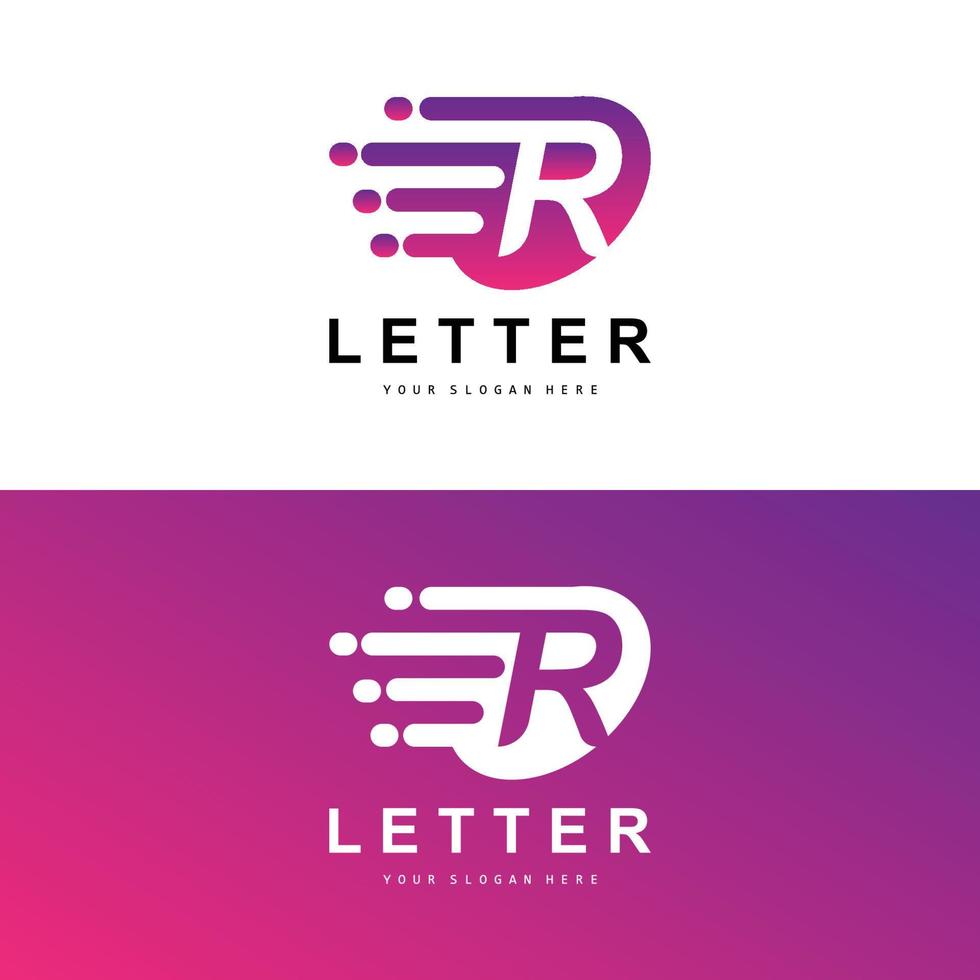 R Letter Logo, Vector Alphabet Symbol, Design For Brand Logos With Initial Letter