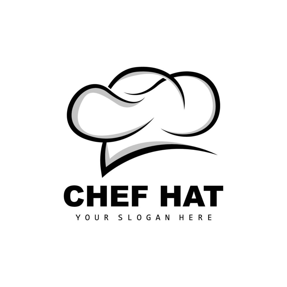 logotipo de sombrero de chef, vector de chef de restaurante, diseño para restaurante, catering, charcutería, panadería