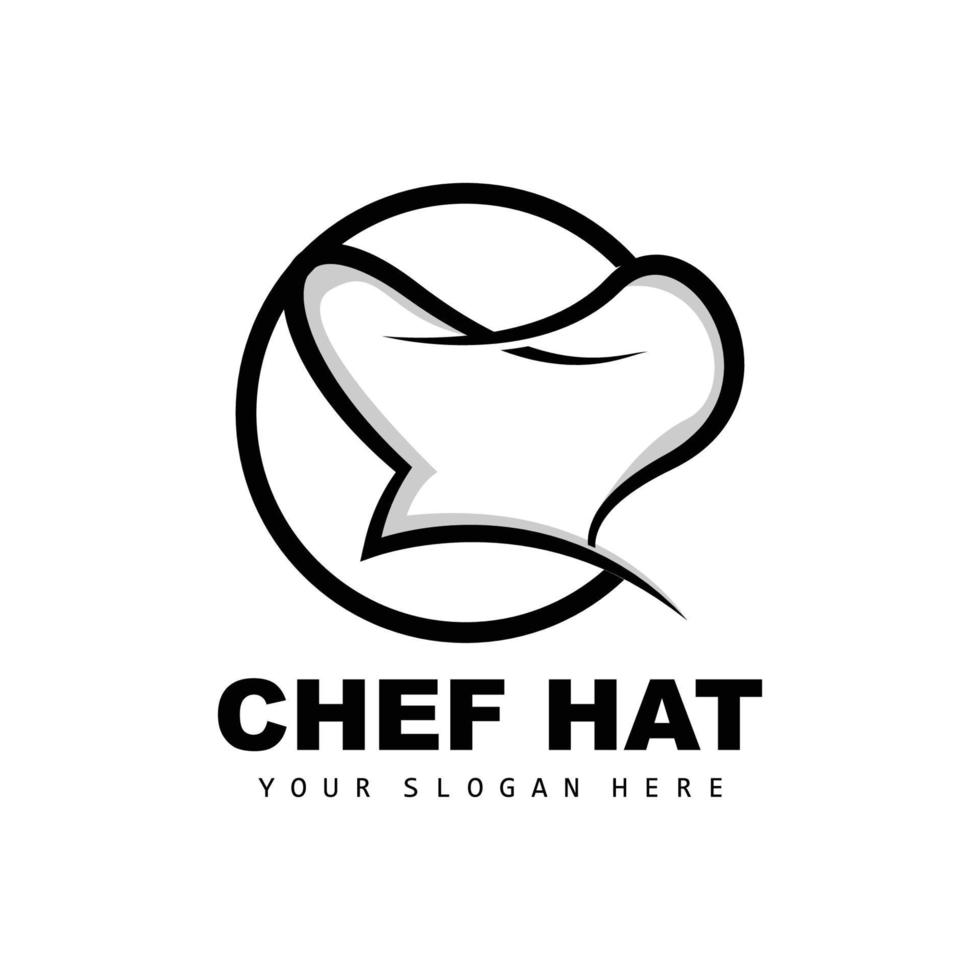 logotipo de sombrero de chef, vector de chef de restaurante, diseño para restaurante, catering, charcutería, panadería