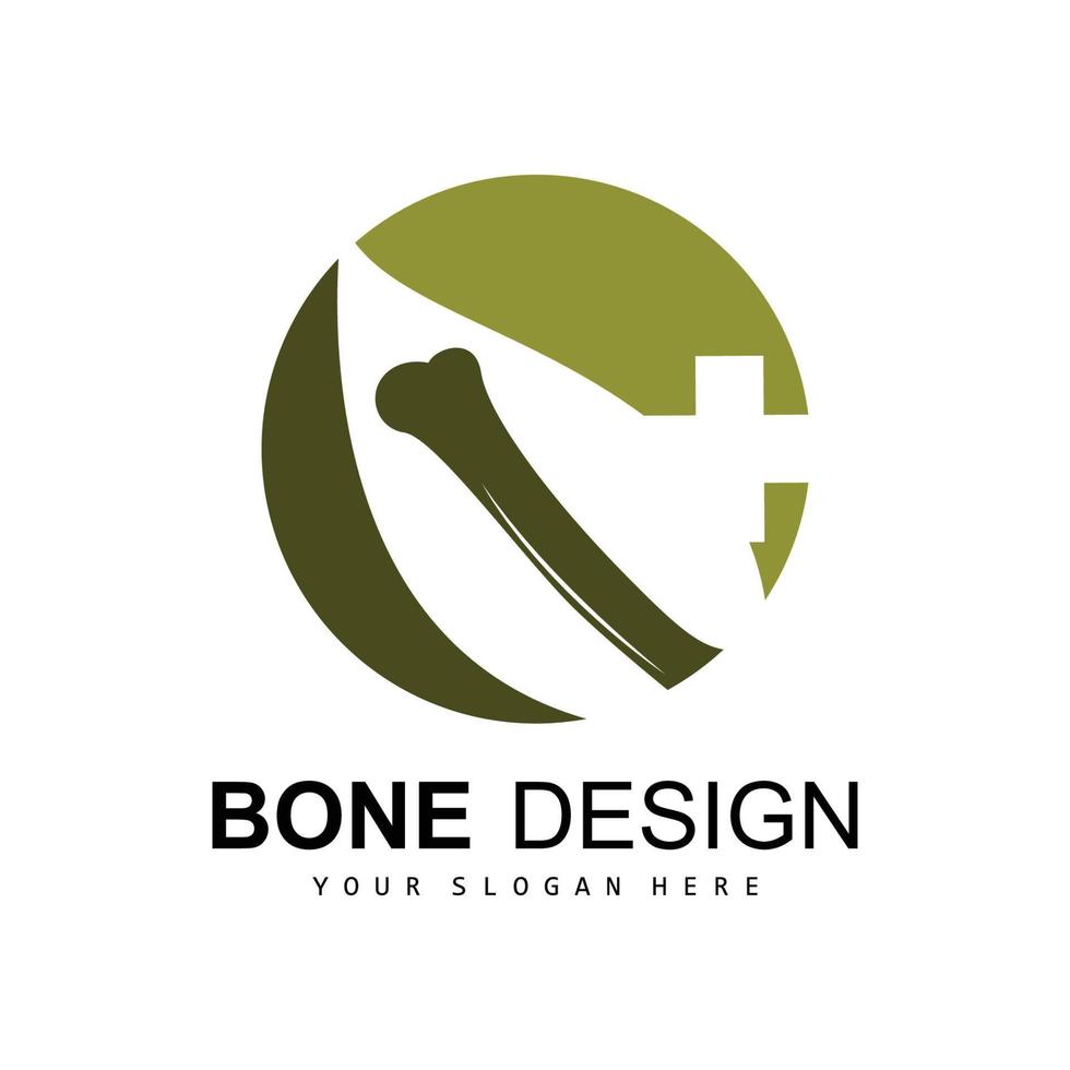 logotipo óseo, vector de cuidado óseo y medicina ósea, hospital, salud