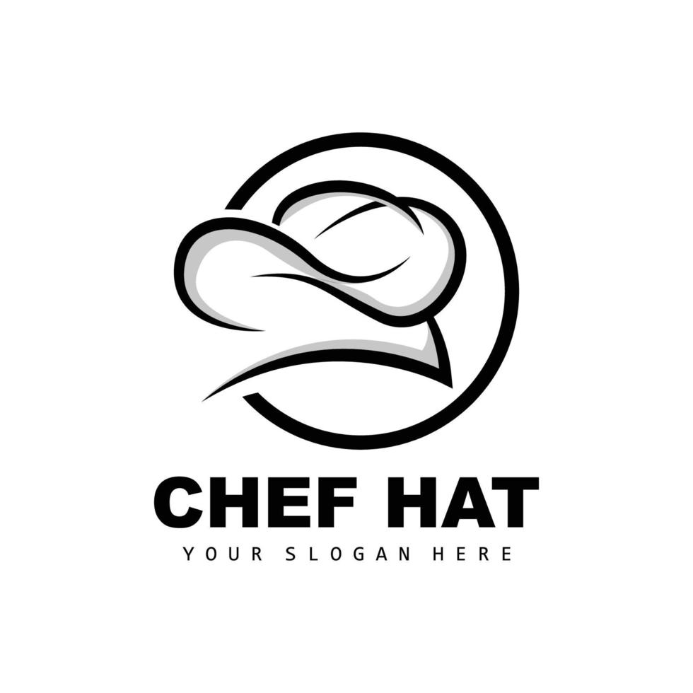 logotipo de sombrero de chef, vector de chef de restaurante, diseño para restaurante, catering, charcutería, panadería