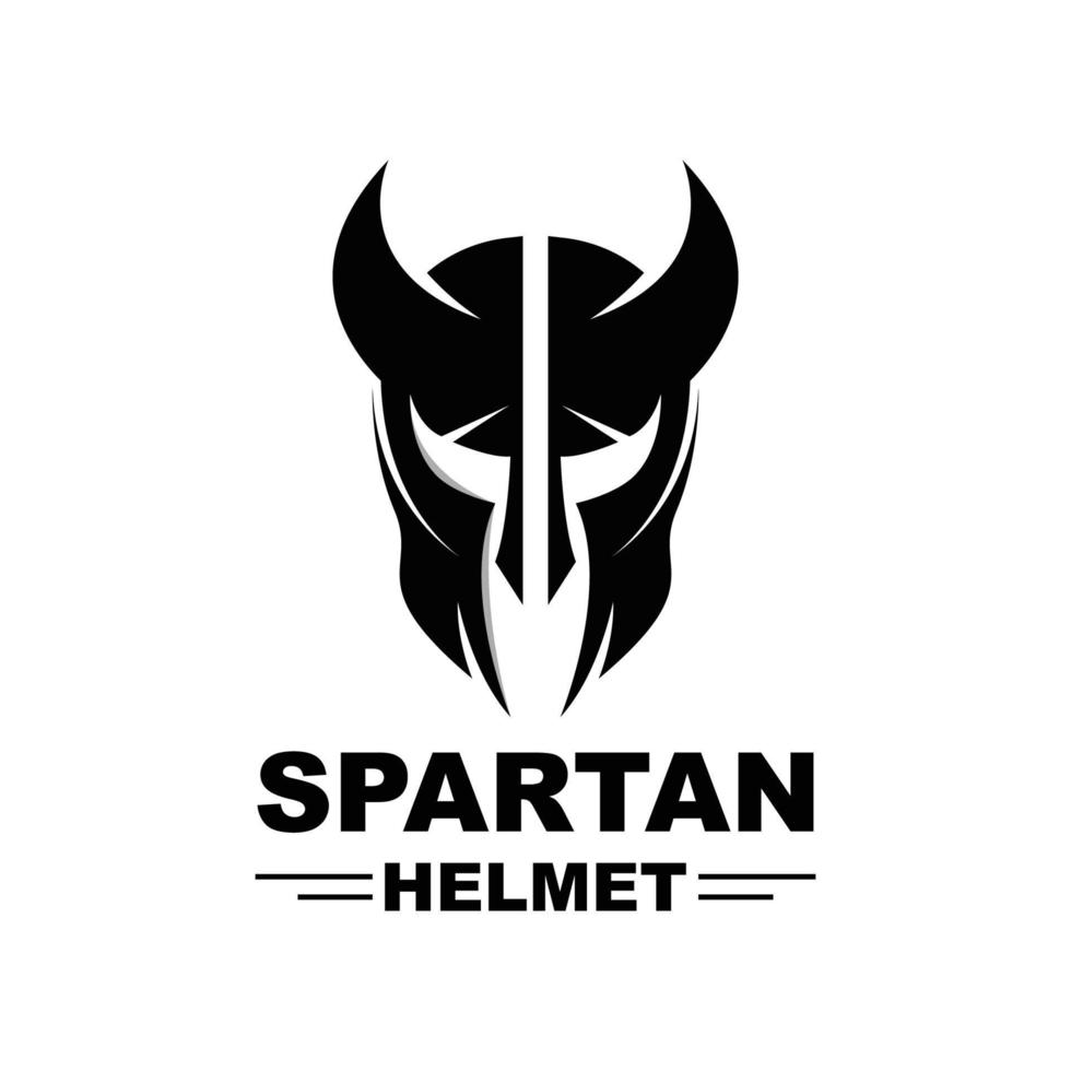 Spartan Logo,Vector Viking, Barbarian, War Helmet Design, Product Brand Illustration vector