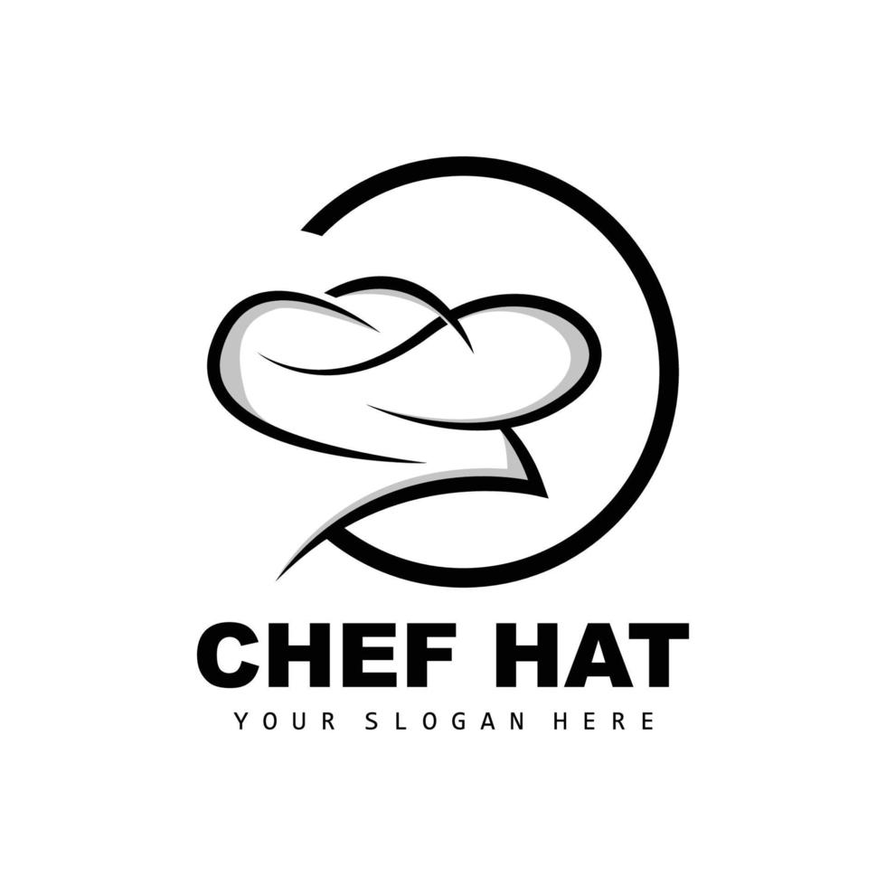 logotipo de sombrero de chef, vector de chef de restaurante, diseño para restaurante, catering, charcutería, panadería