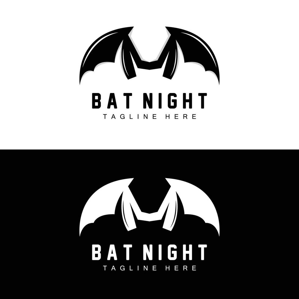 Bat Logo, Night Flying Animal Icon, Company Vector,Halloween Template vector