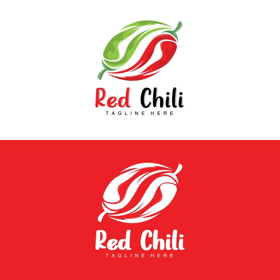Red Chili Logo, Hot Chili Peppers Vector, Chili Garden House Illustration, Company Product Brand Illustration vector