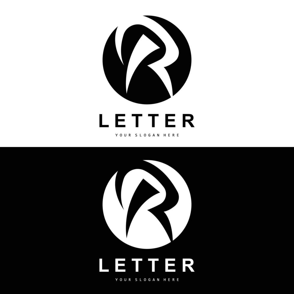 logotipo de letra r, símbolo de alfabeto vectorial, diseño de logotipos de marca con letra inicial vector