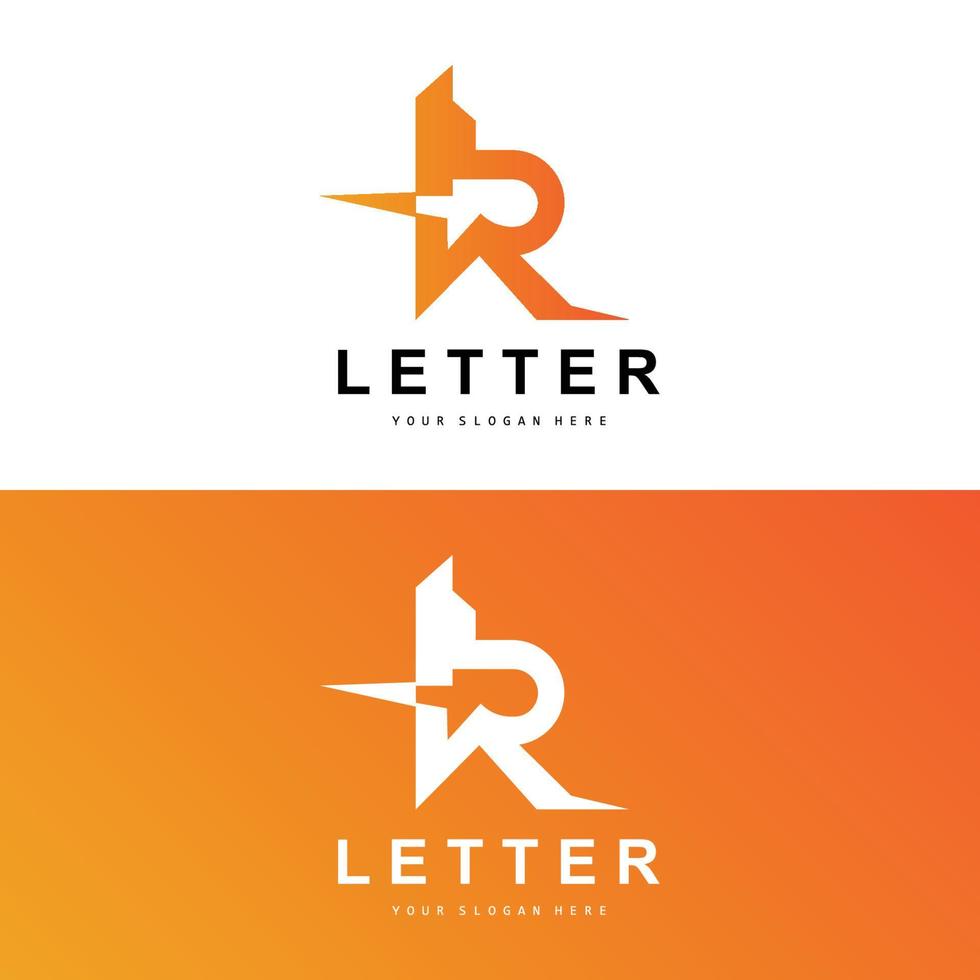 R Letter Logo, Vector Alphabet Symbol, Design For Brand Logos With Initial Letter