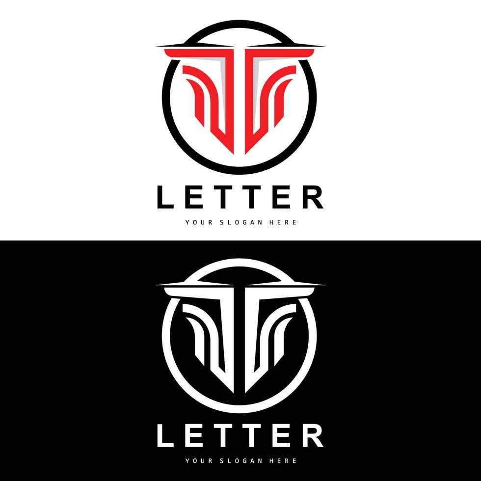 T Letter Logo, Modern Letter Style Vector, Design Suitable For Product Brands With T Letter vector