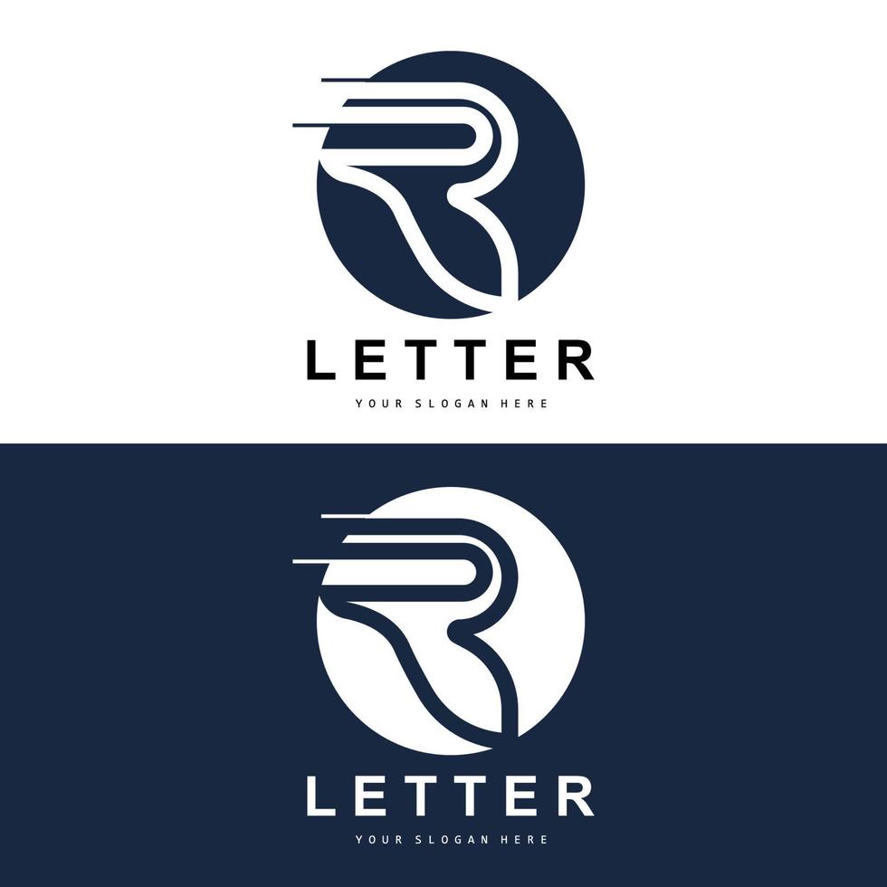 logotipo de letra r, símbolo de alfabeto vectorial, diseño de logotipos de marca con letra inicial vector