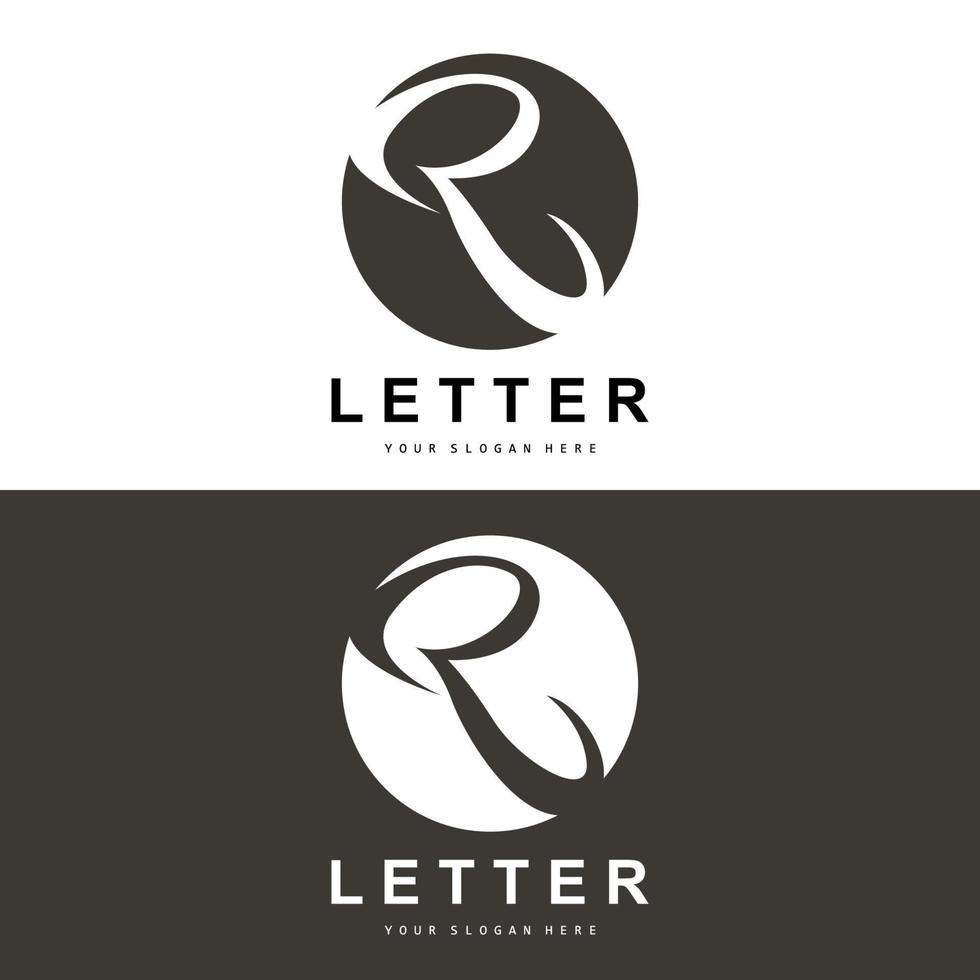 logotipo de letra r, símbolo de alfabeto vectorial, diseño de logotipos de marca con letra inicial vector