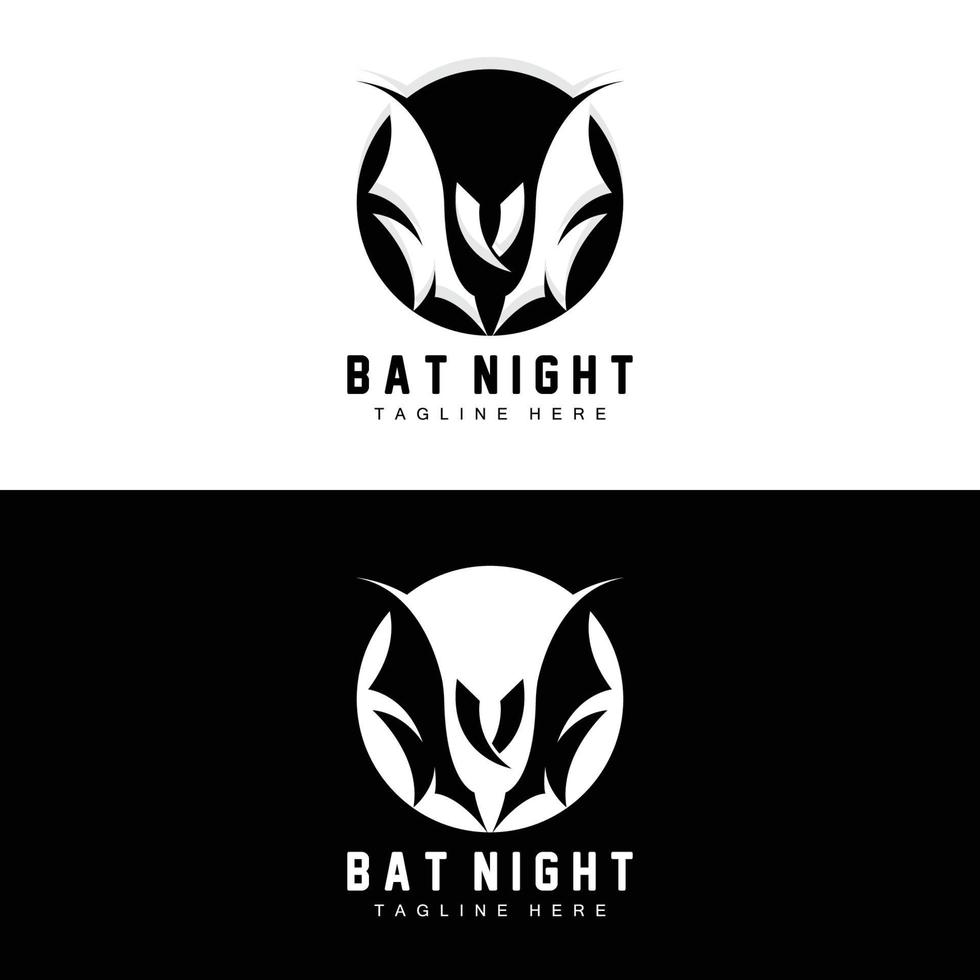 Bat Logo, Night Flying Animal Icon, Company Vector,Halloween Template vector