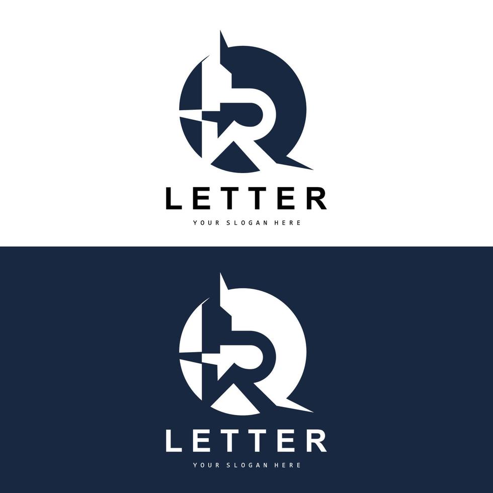 logotipo de letra r, símbolo de alfabeto vectorial, diseño de logotipos de marca con letra inicial vector