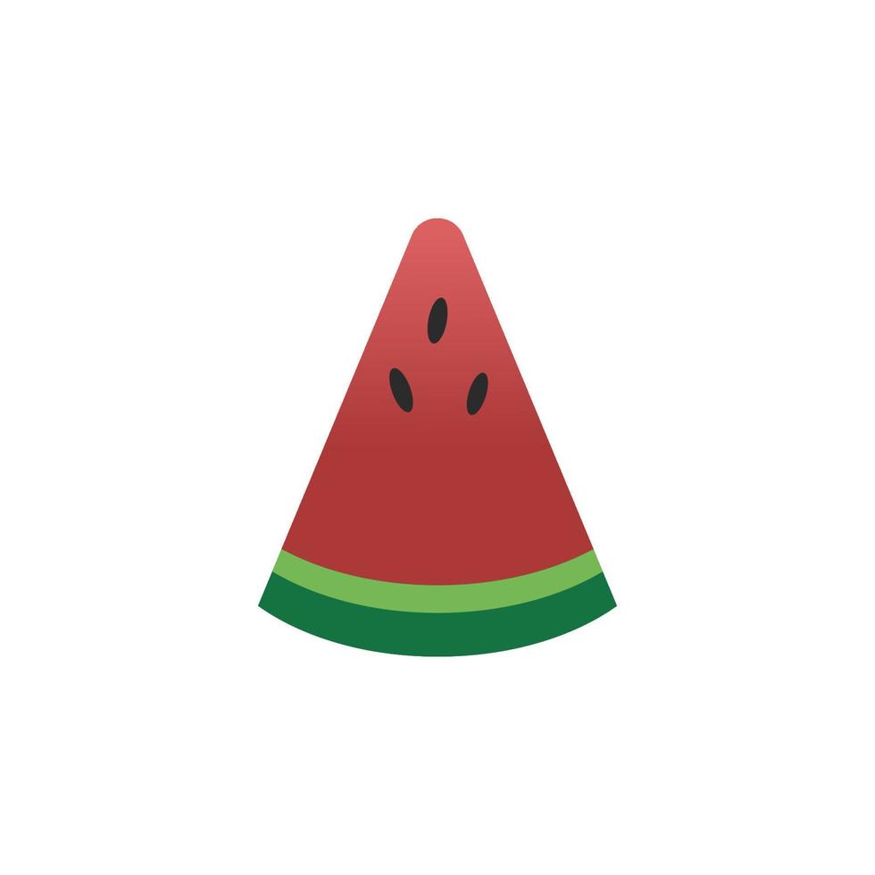 Watermelon slice flat illustration vector