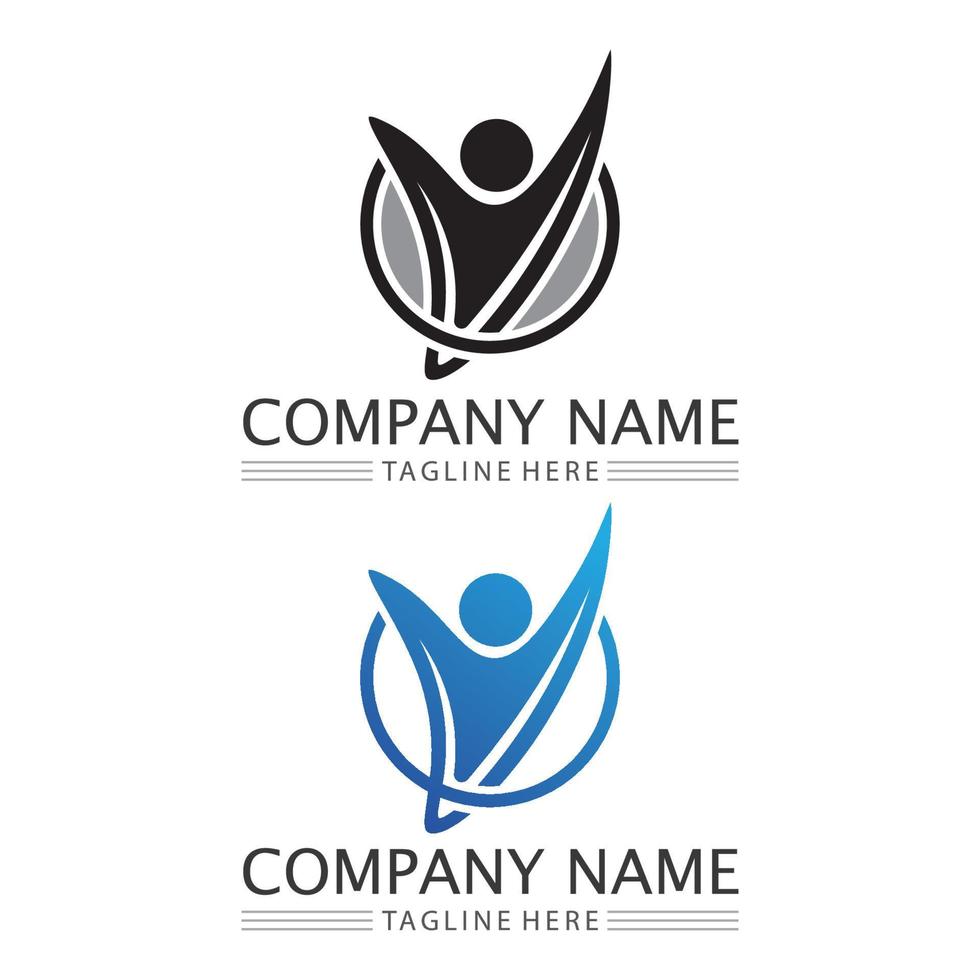 People Icon work group Vector  logo illustration design